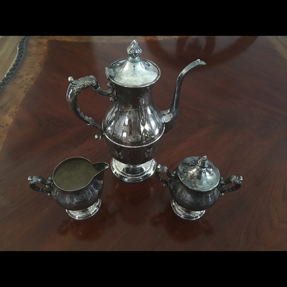 3 Piece Vintage Silver tea set